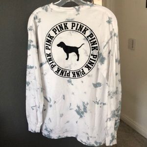 Pink brand tie dye, long sleeve T-shirt. Size XS.